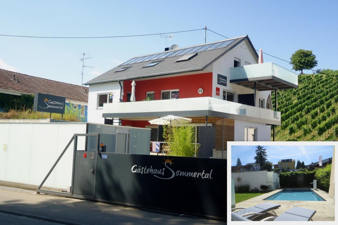 Gaestehaus Sommertal Mit Pool Im Garten, Eigener Parkplatz, 800M Zum Bodensee, 300M Zur Altstadt Meersburg Eksteriør billede